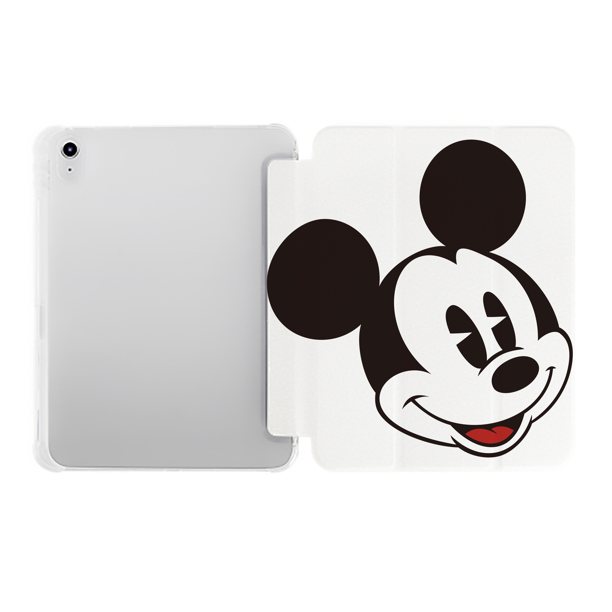 （画像用） ミッキーマウス Mickey Mouse IPad ケース ペン収納付き 三つ折りスタンド PUレザー×シリコン 対応機種9.5/10.5/10.9インチ